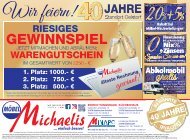 40 Jahre Jubiläum bei Möbel Michaelis