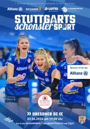 Spieltagsheft Allianz MTV Stuttgart Dresdner SC