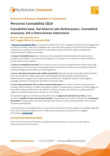 Percorso Contabilità 2024