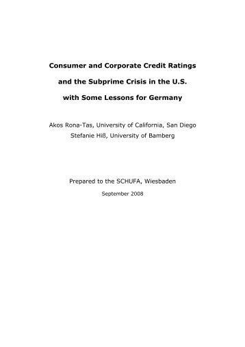 Rona-Tas Hiss 2008 The Subprime Crisis 2 - Schufa