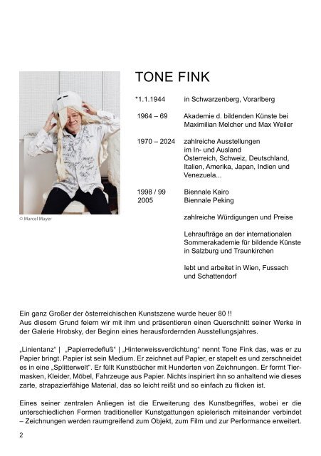 Tone FINK "ansicht.sache" - Ausstellung,  April 2024