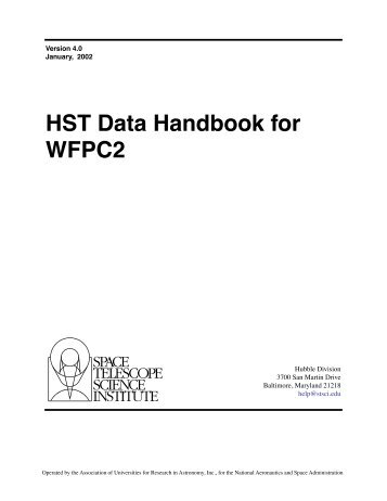 HST Data Handbook for WFPC2 - STScI