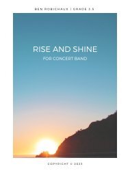 Rise and Shine - Score - Score