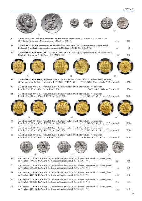 Auktionskatalog 106 Münzen und Medaillen