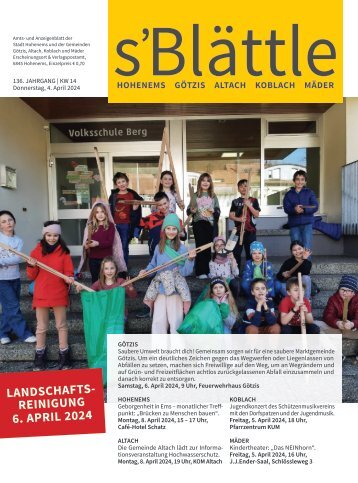 s'Blättle Nr. 14 - Do, 4. April 2024