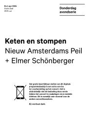 2024 04 04 Keten en stompen - Nieuw Amsterdams Peil + Elmer Schönberger