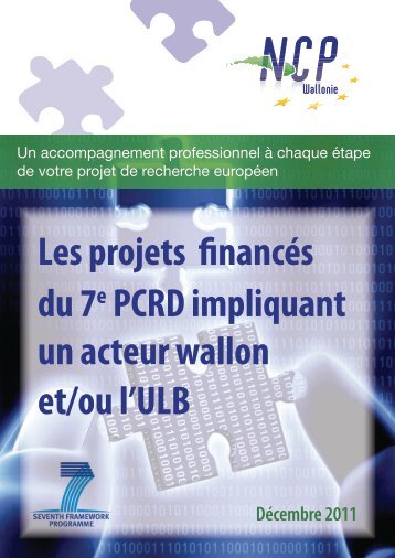 Les projets financés du 7e PCRD impliquant un ... - NCP-Wallonie