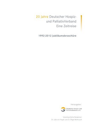 Jubiläumsbroschüre 20 Jahre DHPV (2012)