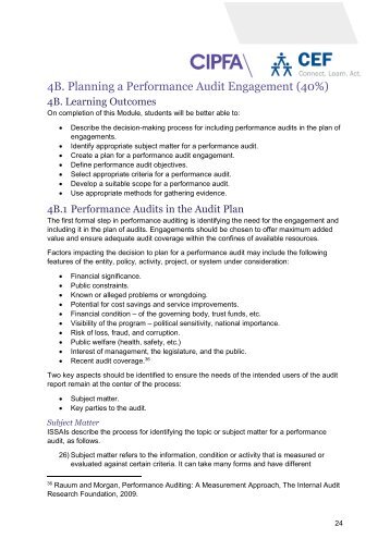 Module 4 - Introduction to Performance Audit_4B