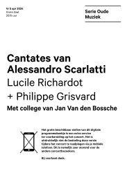 2024 04 05 Cantates van Alessandro Scarlatti - Lucile Richardot + Philippe Grisvard