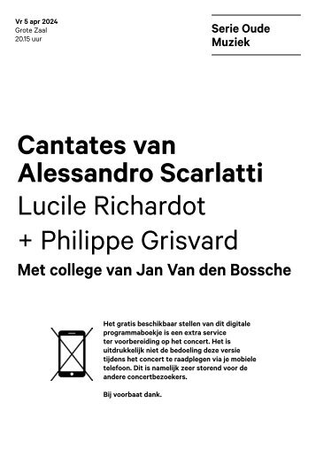 2024 04 05 Cantates van Alessandro Scarlatti - Lucile Richardot + Philippe Grisvard
