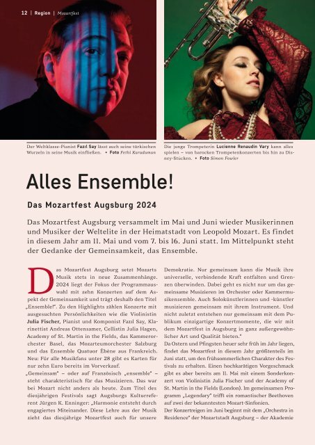 SchlossMagazin Augsburg+Umgebung April 2024