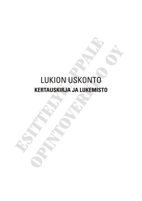 Lukion uskonto Kertauskirja ja lukemisto