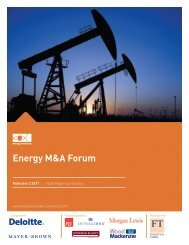 Energy M&A Forum - Mergermarket