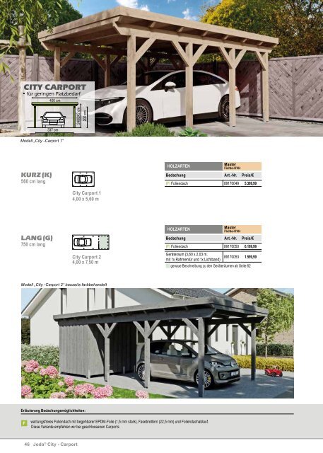 Carports & Gartenhäuser von Joda