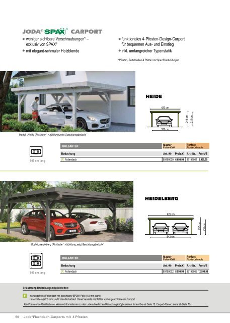 Carports & Gartenhäuser von Joda