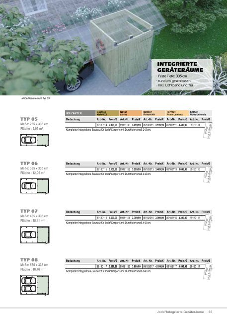 Carports & Gartenhäuser von Joda