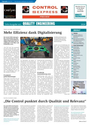 Quality Engineering Control Express 2024 Preview