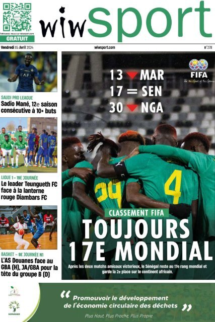Journal wiwsport n378 - 05 avril 2024