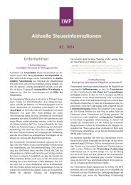 Aktuelle Steuerinformationen Februar 2024