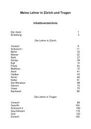 Meine Lehrer in Zürich und Trogen