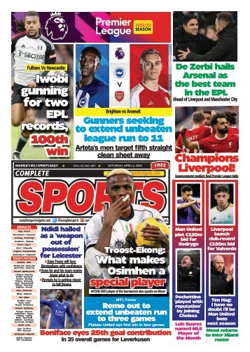 COMPLETE SPORTS - SATURDAY, APRIL 6, 2024