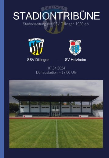 STADIONTRIBÜNE - AKTUELLE NEWS ZU DEN KREISLIGA-HEIMSPIELEN DER SSV DILLINGEN IM DONAUSTADION!