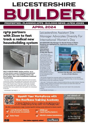 APRIL 2024 LEICESTERSHIRE BUILDER MAGAZINE online