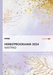 PIPER Wattpad Vorschau Herbst 2024