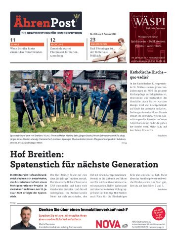 Ährenpost Nr. 1 vom 9. Februar 2024