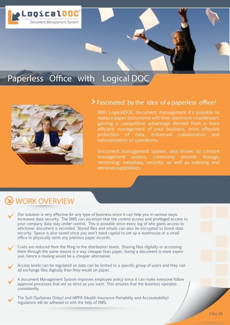 Efficient paperless office and document management with LogicalDOC