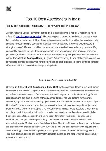 Top 10 Best Astrologers in India