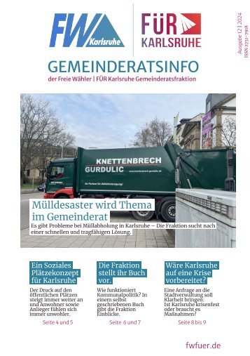 Mülldesaster wird Thema im Gemeinderat. Gemeinderatsinfo #12 | 2024