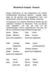Wörterbuch Volapük - Deutsch