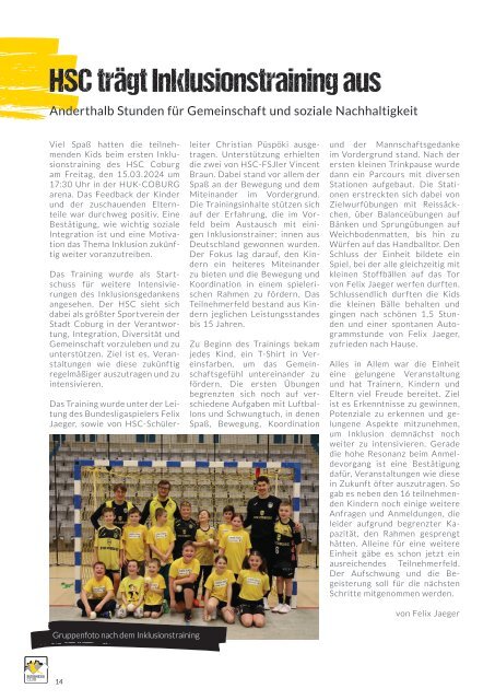 HSC-Businessmagazin 2. Ausgabe Saison 23/24