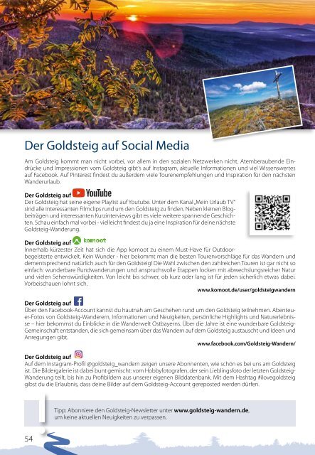 Goldsteig Wandermagazin