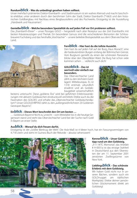 Goldsteig Wandermagazin