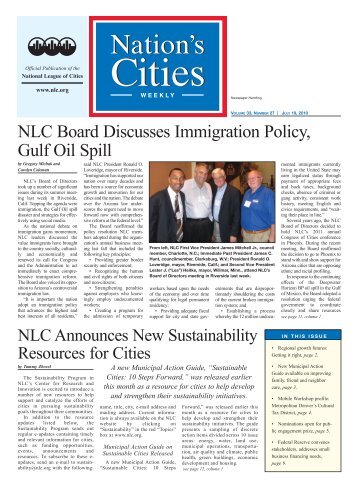 NLC Board Discusses Immigration Policy, Gulf Oil Spill - National ...