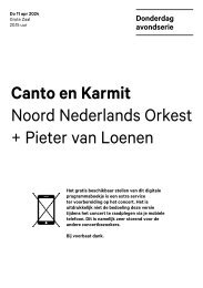 2024 04 11 Canto en Karmit - Noord Nederlands Orkest + Pieter van Loenen