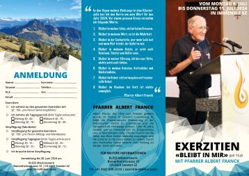 Exerzitien mit Pfarrer Albert Franck