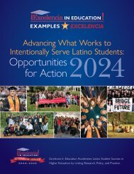 Advancing What Works to Intentionally Serve Latino Students: Opportunities for Action - 2024