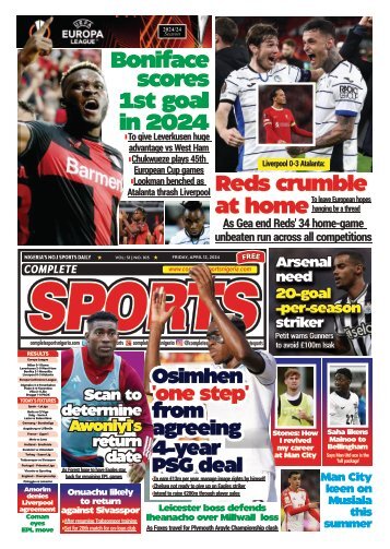 COMPLETE SPORTS - FRIDAY, APRIL 12, 2024