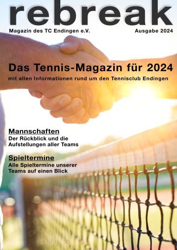TC Endingen e.V. Tennismagazin rebreak 2024