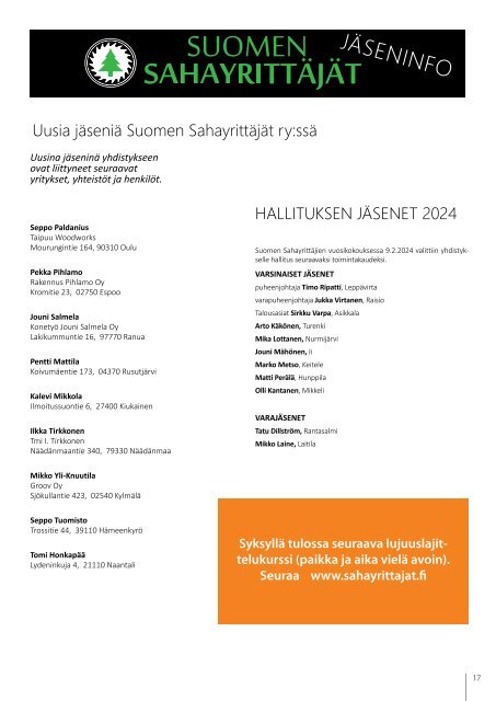 Suomen Sahayrittäjät 01/2024