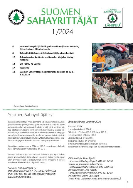 Suomen Sahayrittäjät 01/2024