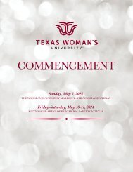 TWU Spring 2024 Commencement Program