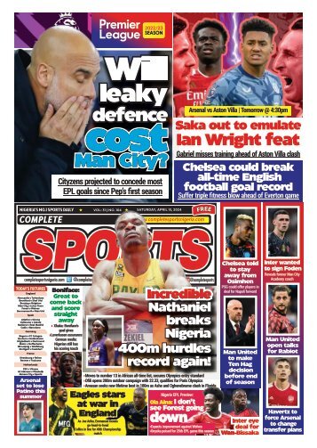 COMPLETE - SATURDAY, APRIL 13, 2024