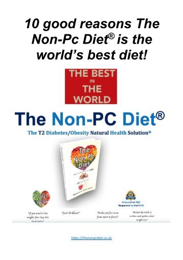 10 good reasons to do The NonPcDiet®