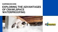 Dampness Be Gone: Exploring the Advantages of Crawlspace Waterproofing