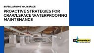 Safeguarding Your Space: Proactive Strategies for Crawlspace Waterproofing Maintenance